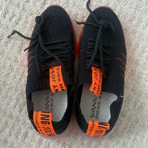 *NEW, NEVER WORN* ORANGE AND BLACK SNEAKERS